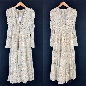 NWOT Ulla Johnson Miya Cream Dress | Size 4